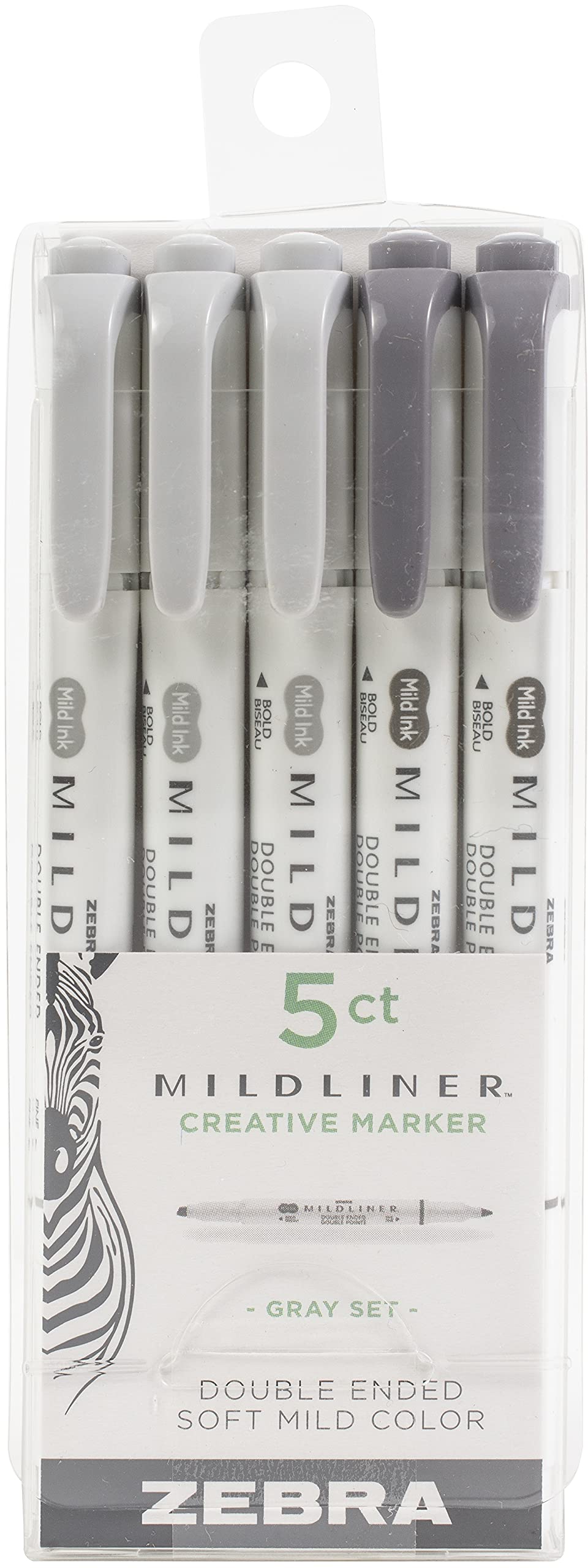 Zebra Pen Grays Zebra HIGHLITER 5/PK, 5 Count (Pack of 1)