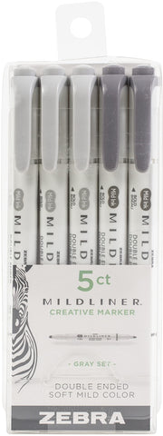 Zebra Pen Grays Zebra HIGHLITER 5/PK, 5 Count (Pack of 1)