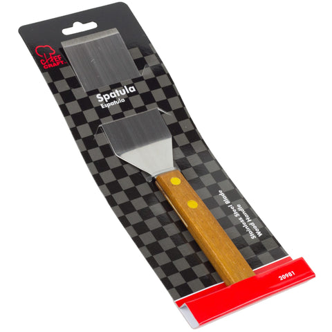 Chef Craft Select Stainless Steel Solid Wooden Handled Cookie Spatula, 8 inches in Length, Natural