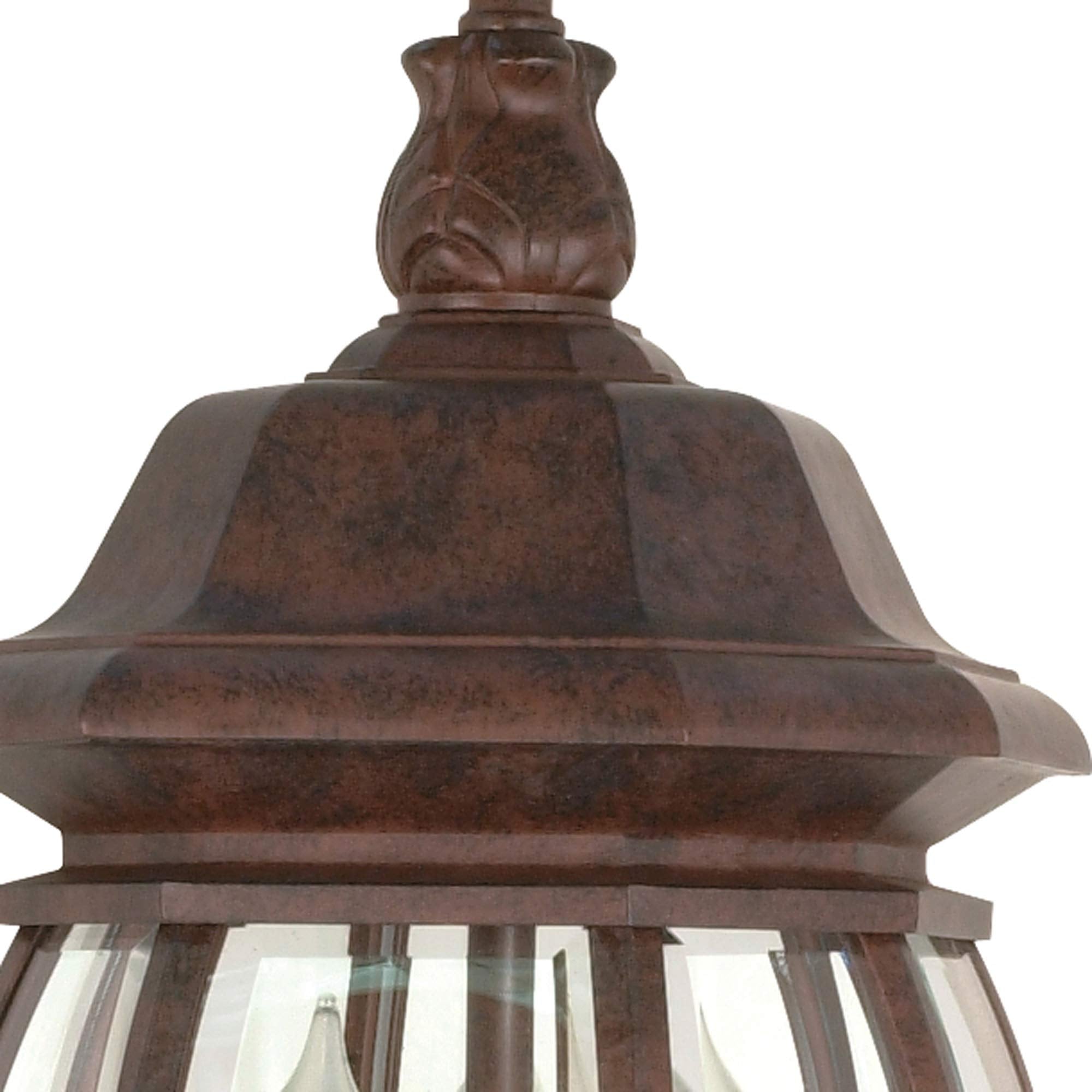 Nuvo Lighting 60/895 Traditional Three Light Hanging Lantern from Central Park Collection in Bronze/Dark Finish