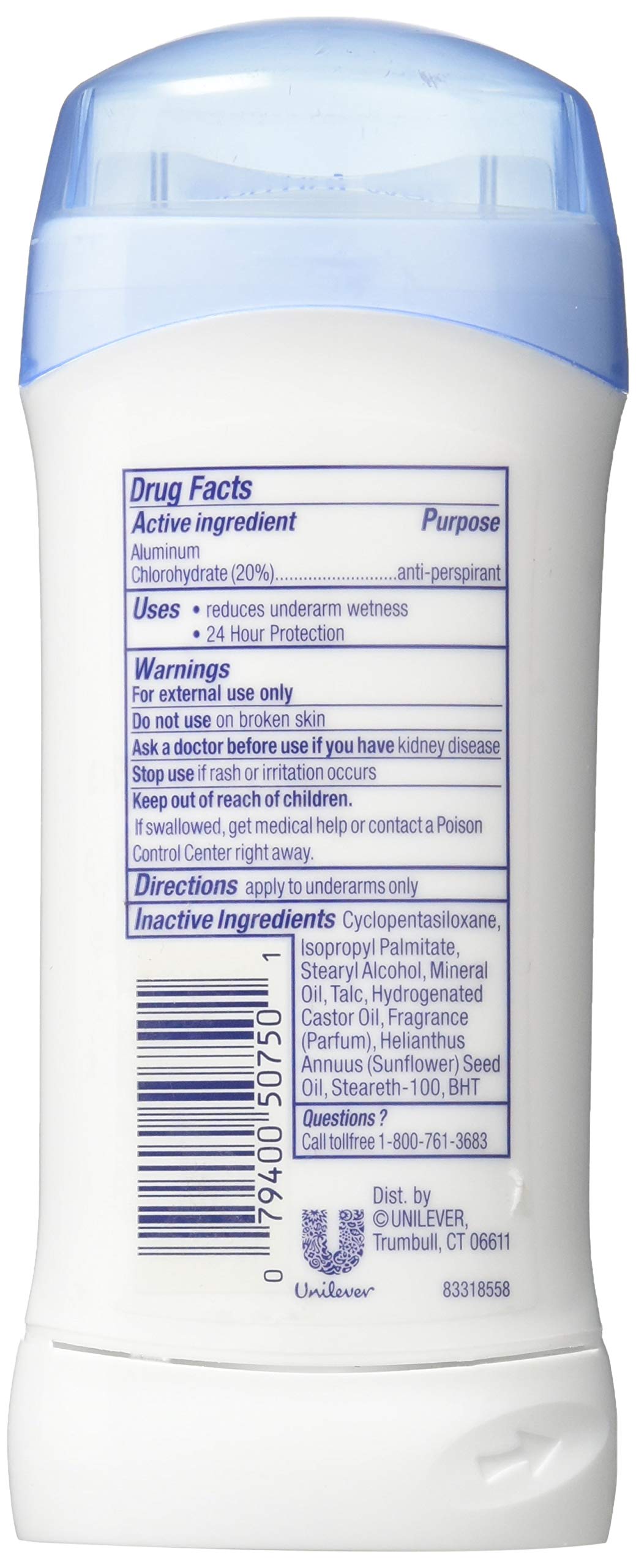 Dove Deodorant 2.6 Ounce Invisible Solid Fresh (76ml) (3 Pack)