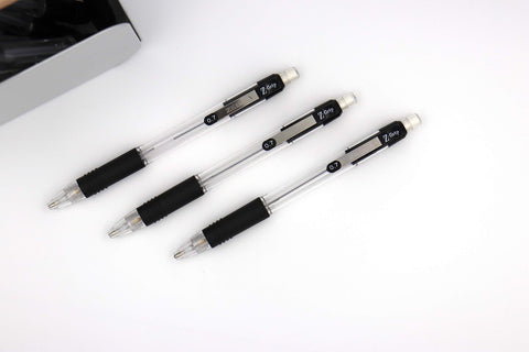 Zebra Pen Z-Grip Mechanical Pencil, 0.7mm Point Size, HB #2 Graphite, Clear Pearlescent Barrel with Black Grip, School Supplies and Teacher Supplies, 12-Pack (52410)