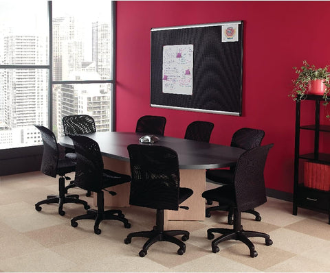 Quartet Bulletin Board, Foam, 4' x 3', Embossed, Hi-Density Fiberboard, Aluminum Frame, Black (B344A)