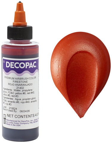 DECOPAC Food Coloring, Airbrush Food Color, Edible Airbrush For Cake Decorating, Cookie Airbrush Coloring, Food Airbrush Kit Add-on, Airbrushes For Cake Decorating 4 Fl Oz - Firestone