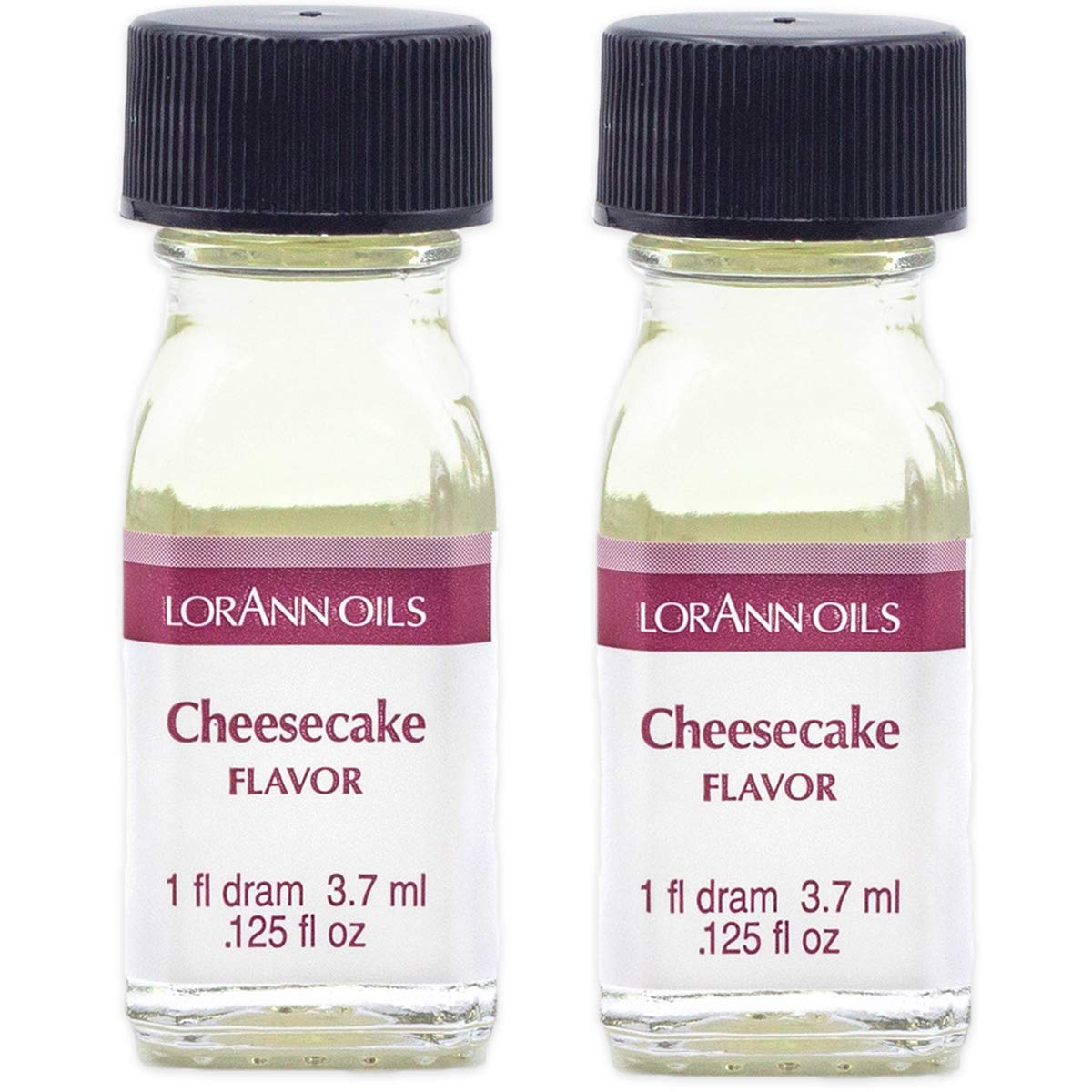 LorAnn Oils Super Strength Flavoring - Used For Candy Making, Flavoring, Baking, Hard Candy, & Flavor Oils - Bold, Natural Flavors 4X Stronger Than Extracts, Cheesecake, Pack of 2, 0.125 fl oz