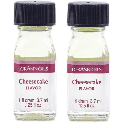 LorAnn Oils Super Strength Flavoring - Used For Candy Making, Flavoring, Baking, Hard Candy, & Flavor Oils - Bold, Natural Flavors 4X Stronger Than Extracts, Cheesecake, Pack of 2, 0.125 fl oz