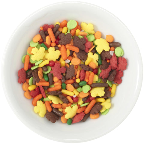 DecoPac Autumn Fusion Mix Sprinkles, 26oz, Shaped Candy Sprinkles in Handheld Container, Edible Decorations For Celebration Cakes, Cupcakes, Cookies and Donuts