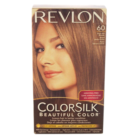 Revlon Colorsilk Hair Color 60 Dark Ash Blonde, Pack of 3