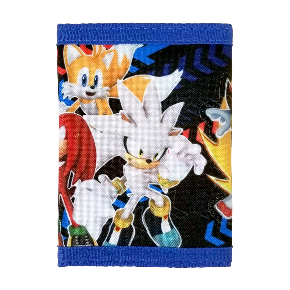 Sonic the Hedgehog Team Trifold Nylon Walletn, Water Resistant