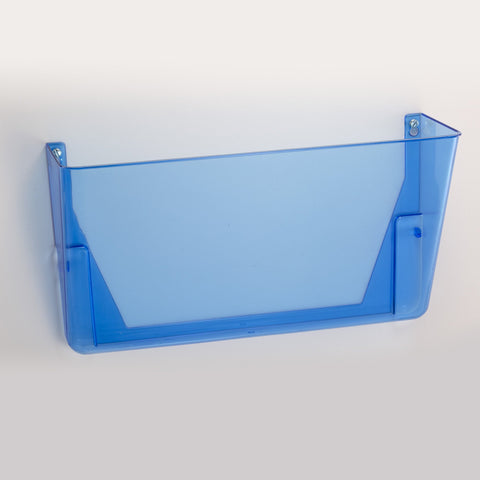 Officemate Glacier Wall File 3-Pack, Transparent Blue - Durable Hanging File Organizer for Home & Office Storage, Space-Saving Design for Documents & Files (23220)