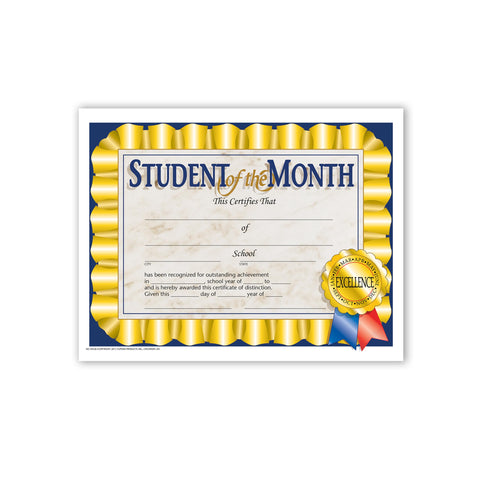 Flipside Products Student of the Month Certificates, Recognition, Award Students, Incentive, 8.5" x 11", 30 Pack