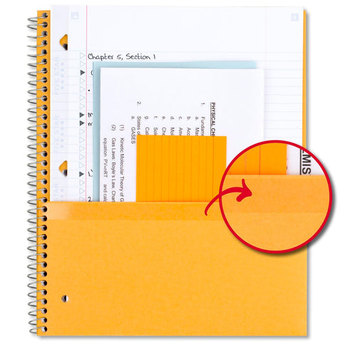 Five Star Spiral Notebook + Study App, 2 Subject, College Ruled, 8-1/2" x 11", 120 Sheets, Fights Ink Bleed, Purple, Orange, Green, Blue, Gray, Black, Color Will Vary, 1 Count (824230)