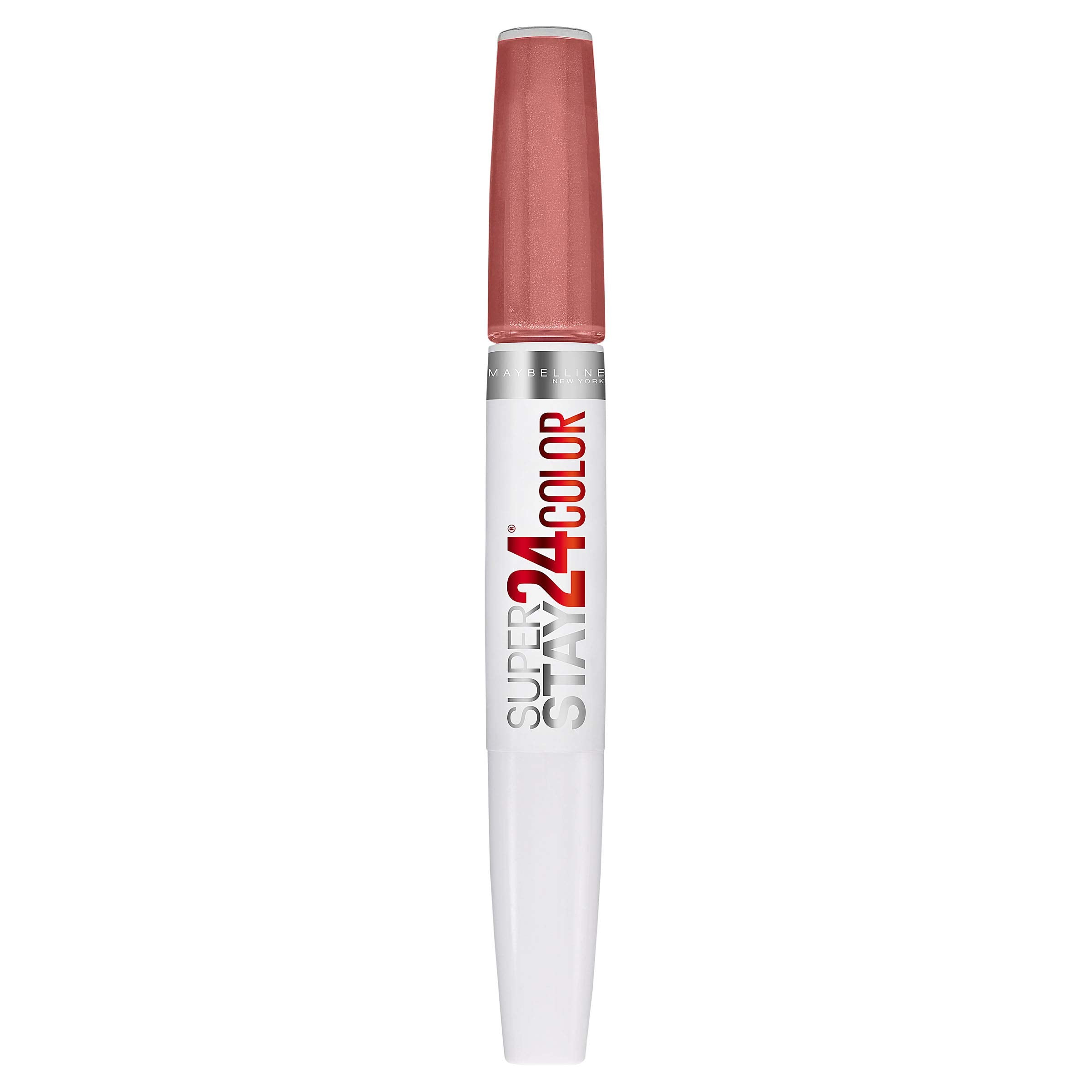 Maybelline SuperStay 24 2-Step Liquid Lipstick Makeup, Committed Coral, 1 kit