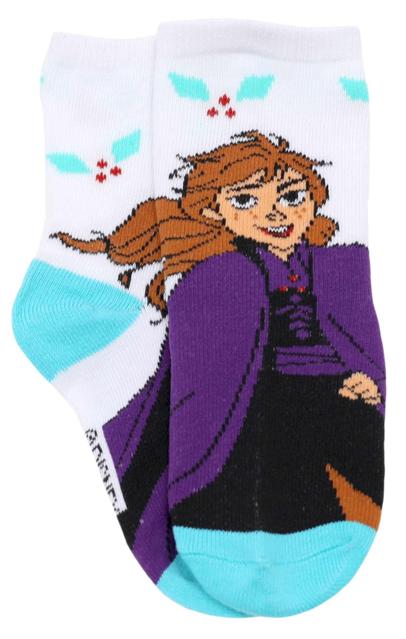 Disney Frozen Girls Toddler Multi Pack Socks Set, Lavender, Small