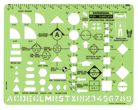 Rapidesign Architectural Detailer Template, 1 Each (R24)