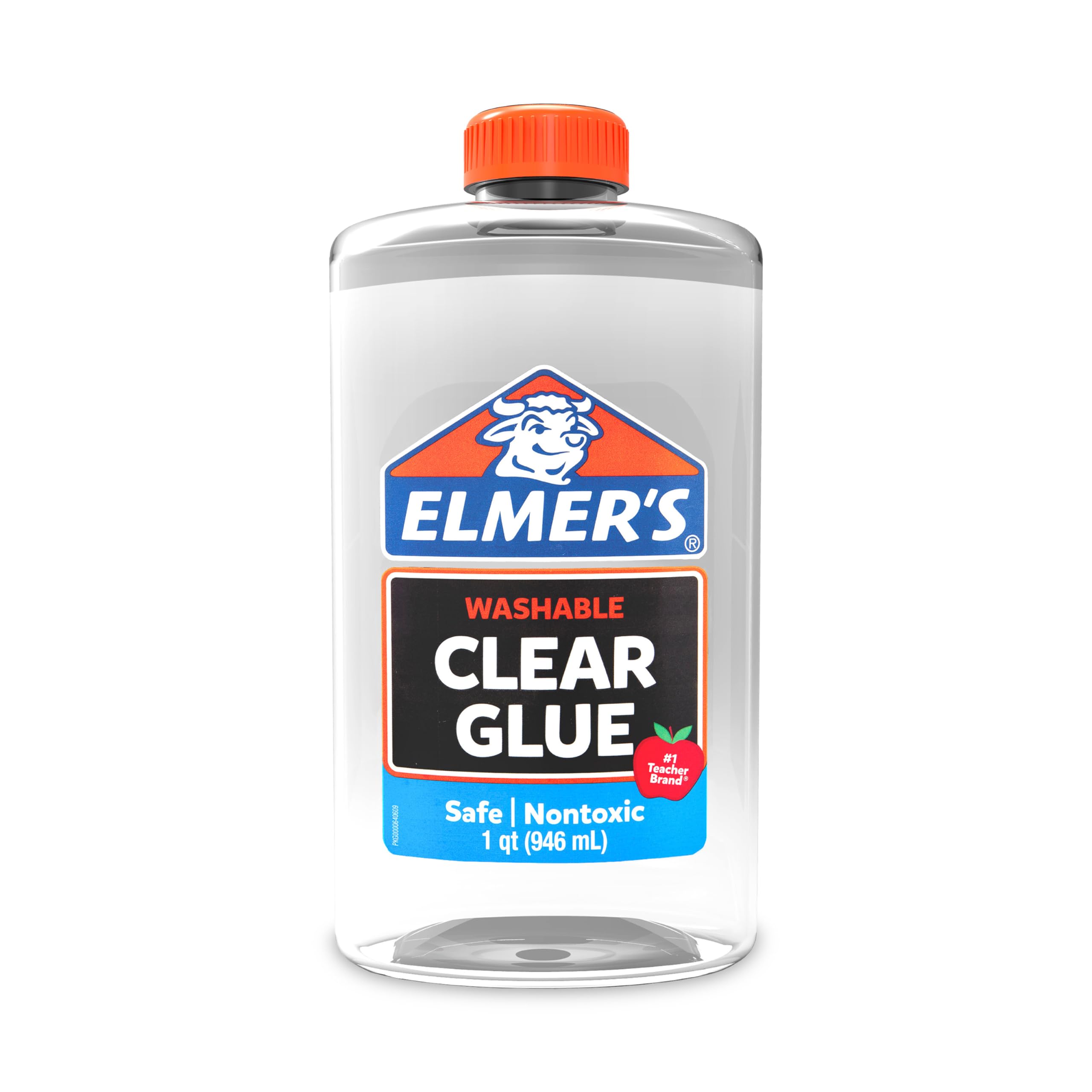 Elmer's Clear Liquid School Glue, Washable, Safe, Nontoxic, 32 Ounces (1 Quart) - Great for Making Slime, #1 Teacher Brand