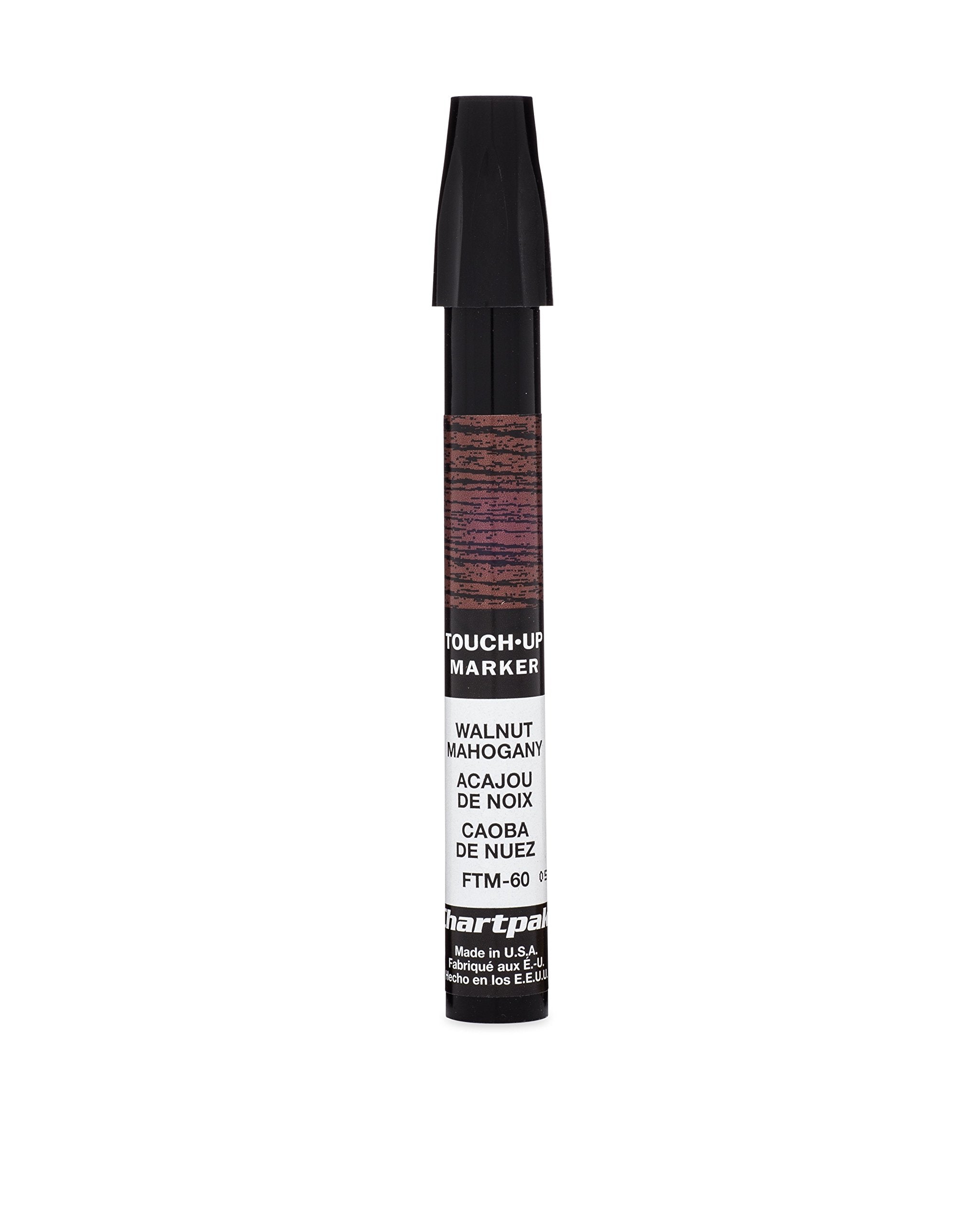 AD Marker Chartpak Wood Frame Touch-Up Marker, Tri-Nib, Walnut/Mahogany, 1 Each (FTM60)