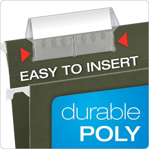 Pendaflex® Hanging File Folder Plastic Tabs, Clear, Pack Of 25