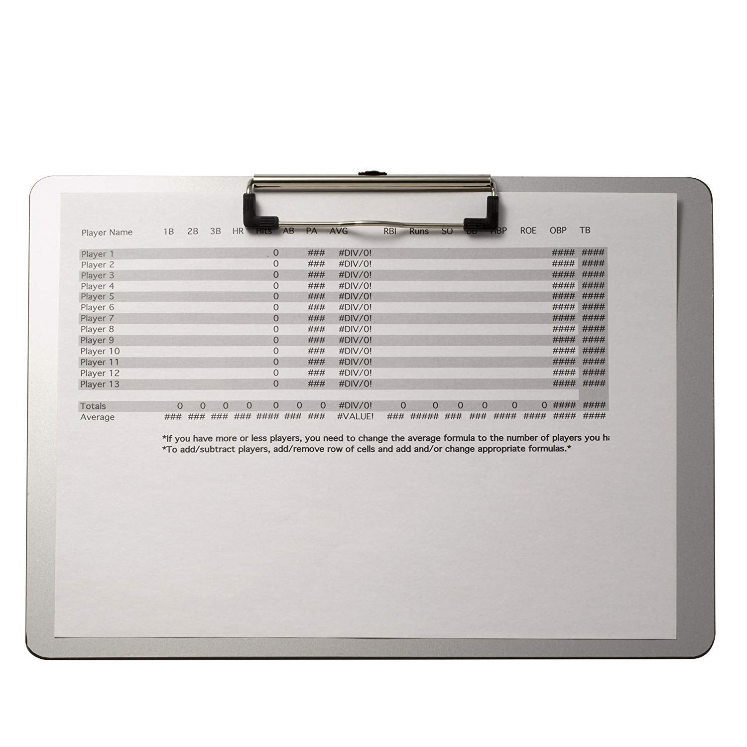 Officemate Aluminum Coated Plastic Clipboard, Landscape Size, 11 x 8.5, Low Profile Clip, Silver (83028)
