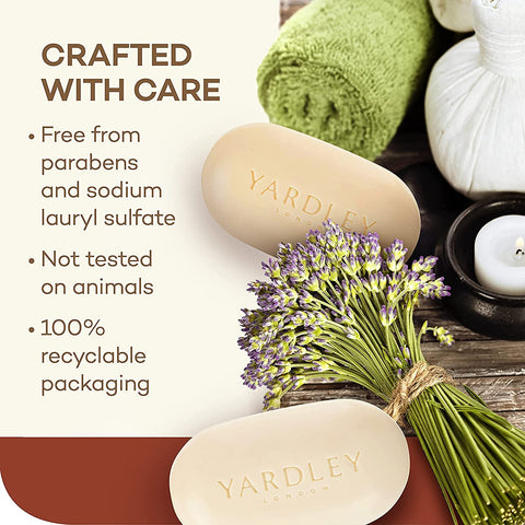 Yardley Moisturizing Bar Cocoa Butter 4.0 oz (Pack of 6)