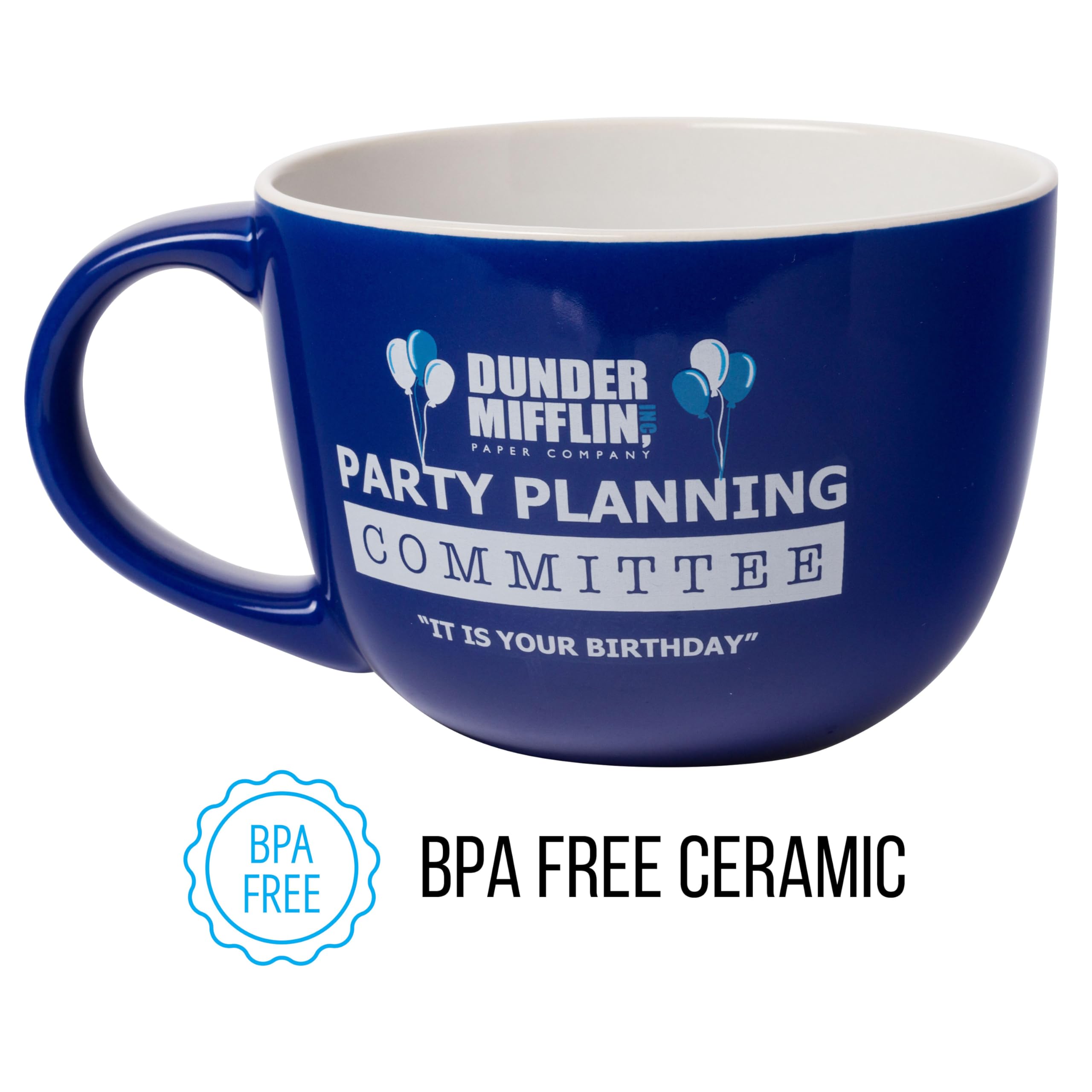 Silver Buffalo The Office Party Planning Committee Ceramic Soup Mug, 24 Ounces