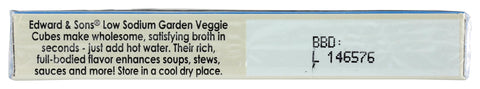 Edward & Sons Low Sodium Veggie Bouillon Cubes, 2.2 oz