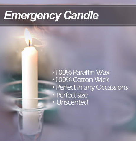 Hyoola Emergency Candles, White Short Tapers, Unscented Emergency Candle for Home and Emergencies Kit (Pack of 24)