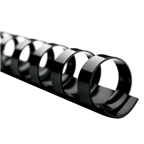 GBC Binding Spines/Spirals/Coils, 3/8" Diameter, 55 Sheet Capacity, CombBind, Black, 25 Pack (4090022)