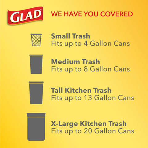 Glad Small Kitchen Drawstring Trash Bags, 4 Gallon, Febreze Sweet Citron & Lime, 34 Count