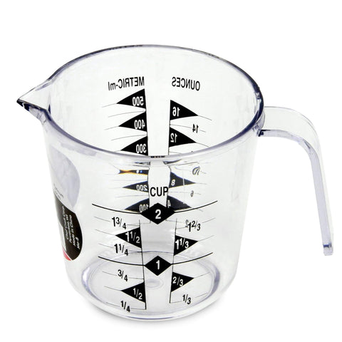 Chef Craft Select Plastic Measuring Cup, 2 Cup, Clear