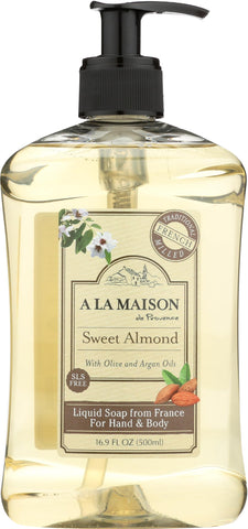 A LA MAISON Liquid Soap, Sweet Almond, 16.89 Fluid Ounce