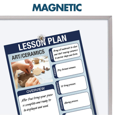 Quartet Porcelain Whiteboard, Magnetic Dry Erase White Board, 48"W x 36"H, Aluminum Frame (PPA304)