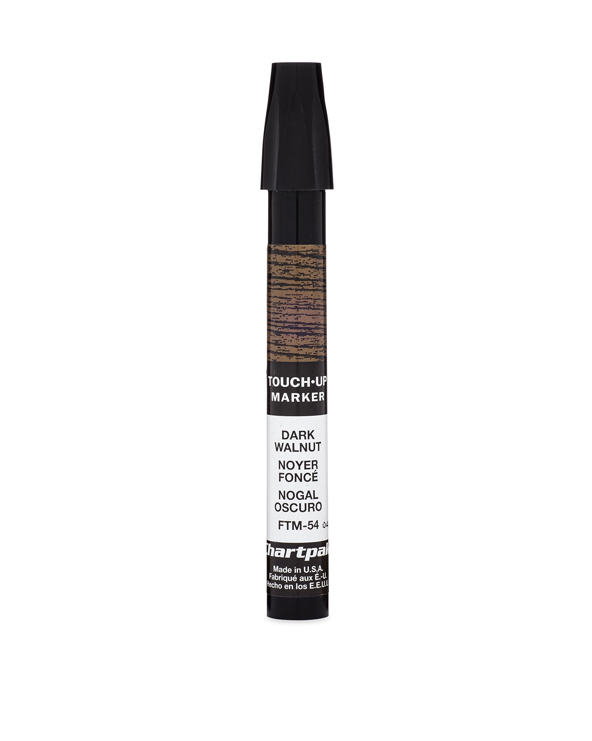 AD Marker Chartpak Wood Frame Touch-Up Marker, Tri-Nib, Dark Walnut, 1 Each (FTM54)