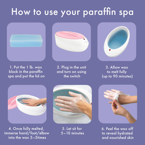 True Glow by Conair Paraffin Wax Machine for Hand and Feet - Paraffin Bath for Hands - Includes 1lb. Moisturizing Paraffin Wax - Pink