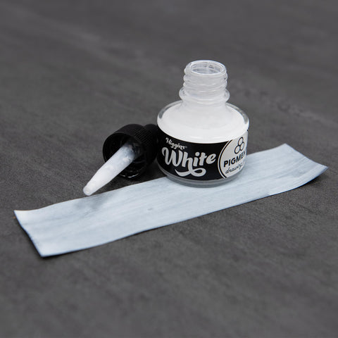 Higgins White Pigmented Drawing Ink - for Artists and Students - 1 oz. Glass Bottle (HIG44113)