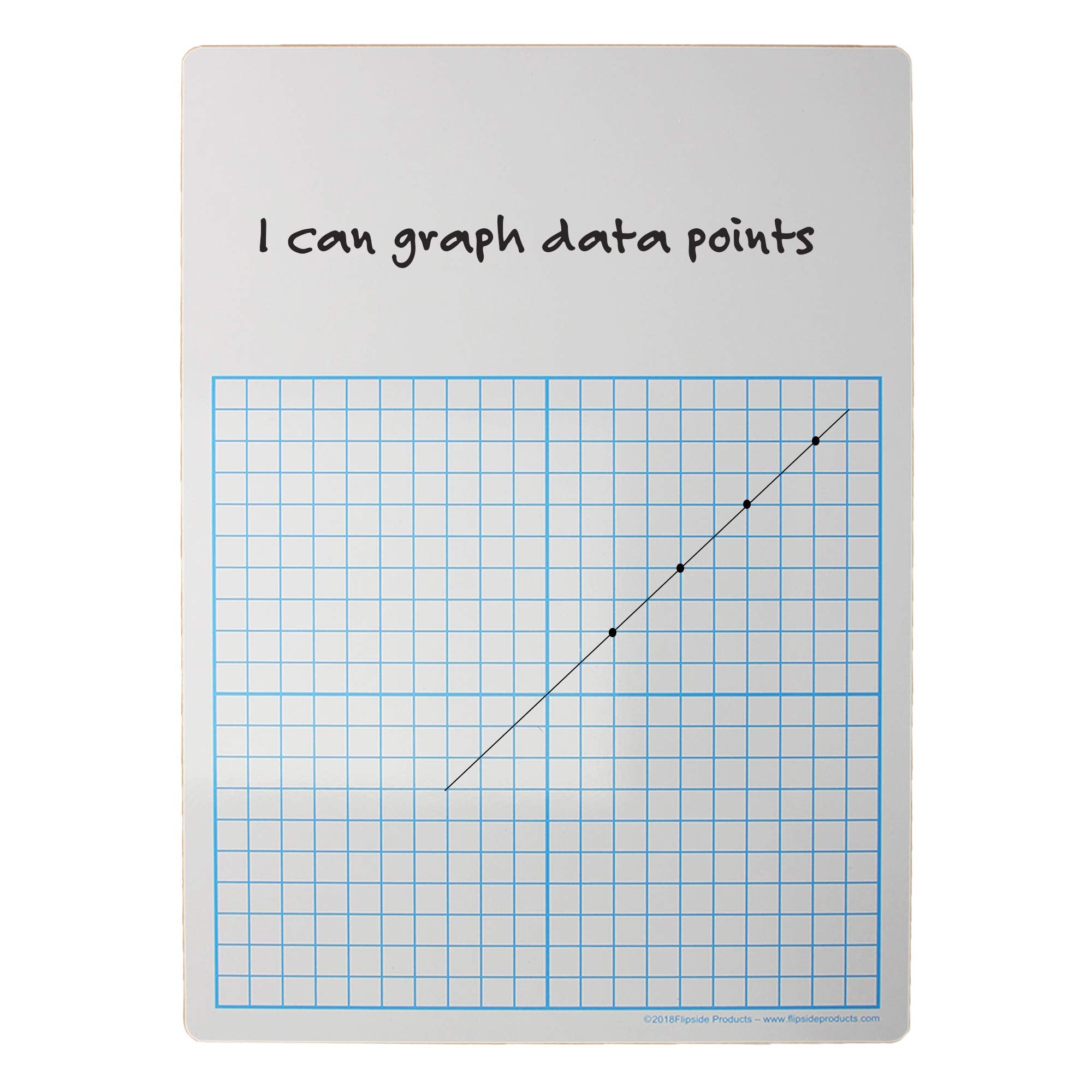 Flipside 1/2" Graph Dry Erase Board, 11" x 16" Single, White