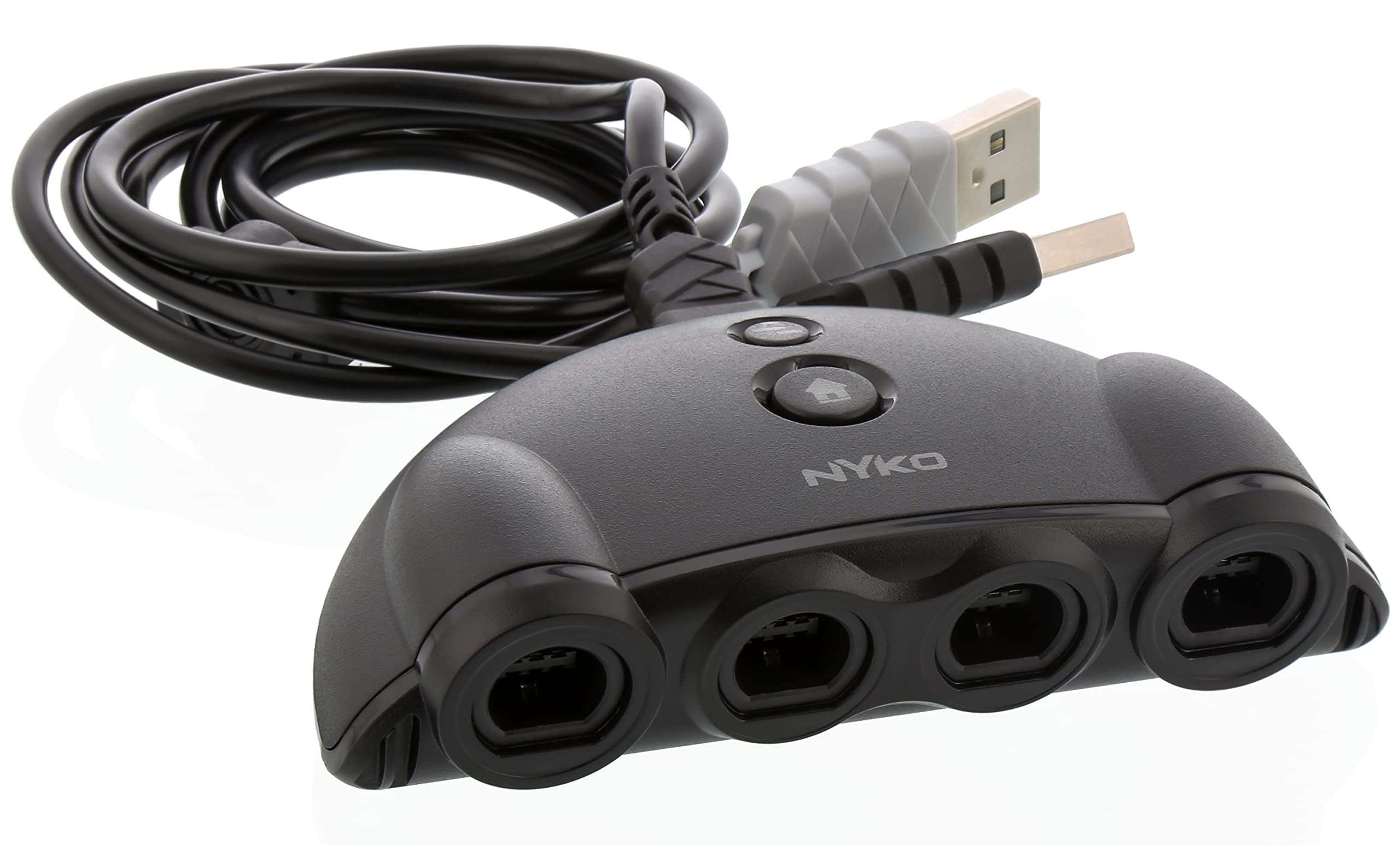 Nyko Retro Controller Hub Plus – 4 Port Gamecube Controller Adapter with Turbo and Home Button for Nintendo Switch (87274)