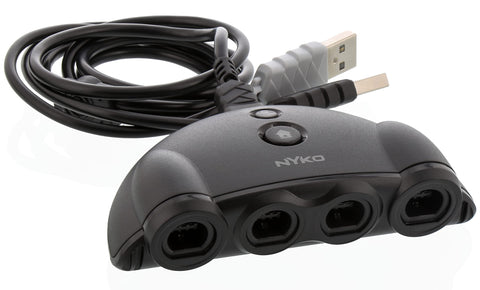 Nyko Retro Controller Hub Plus – 4 Port Gamecube Controller Adapter with Turbo and Home Button for Nintendo Switch (87274)