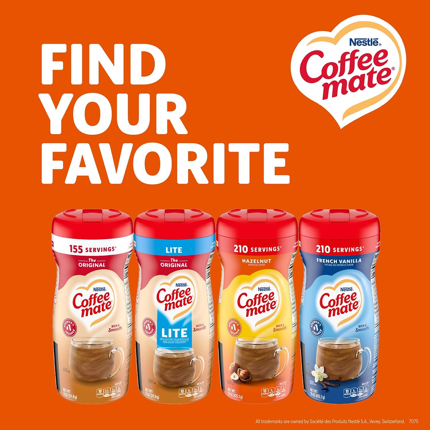 Nestle Coffee Mate, NES12345, Powdered Coffee Creamer, Gluten-Free, 1 Each