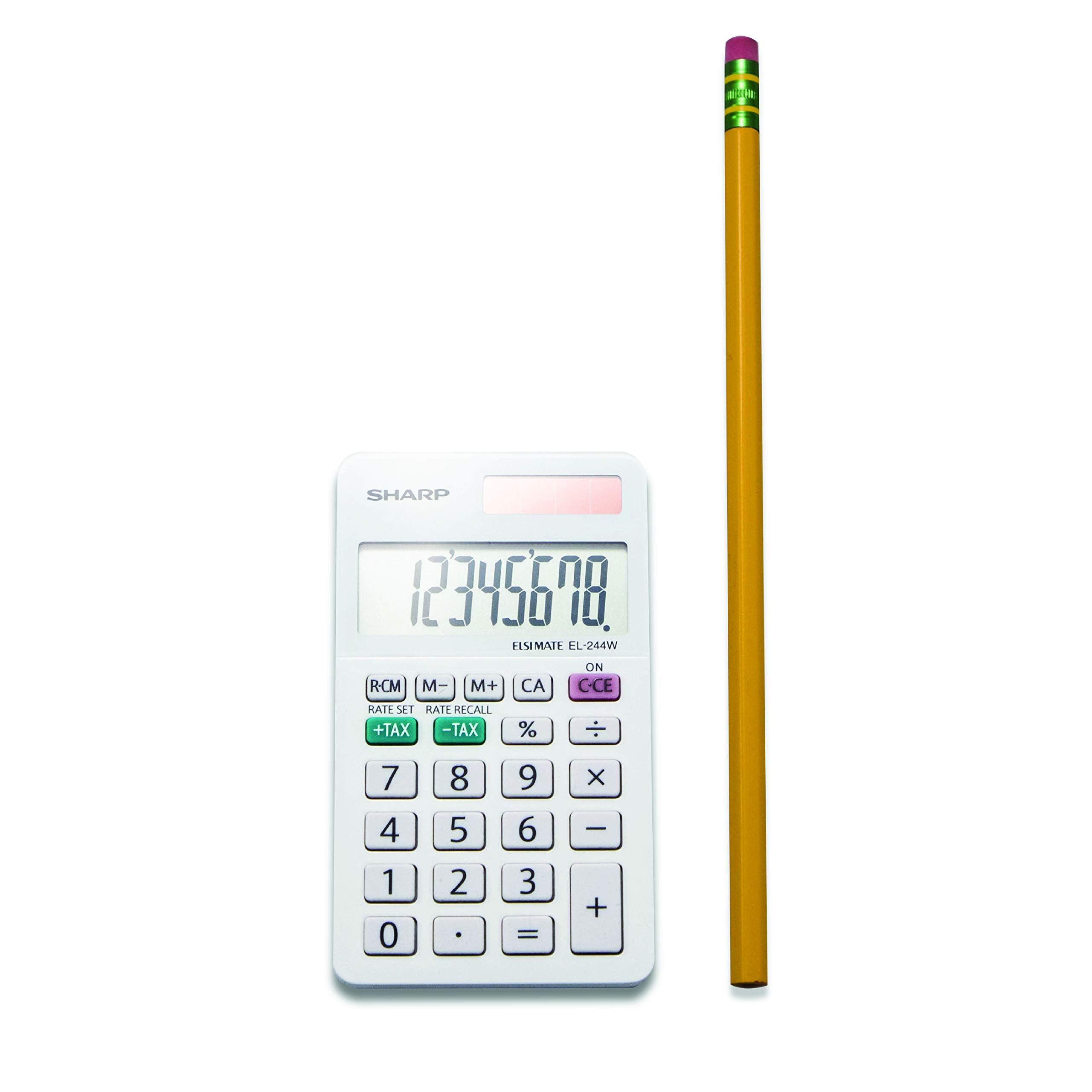 Sharp EL-244WB Business Calculator, White 2.125, 2.38 x 4.06 x 0.31 inches
