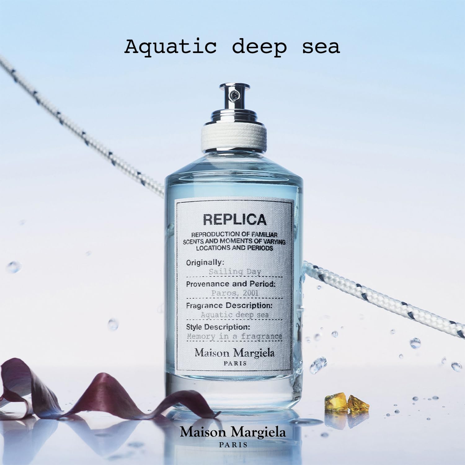 Maison Margiela - Replica - Sailing Day Eau de Toilette - Fresh Fragrance - With Acquatic Accord, Coriander, & Red Seaweed - 3.4 Fl Oz