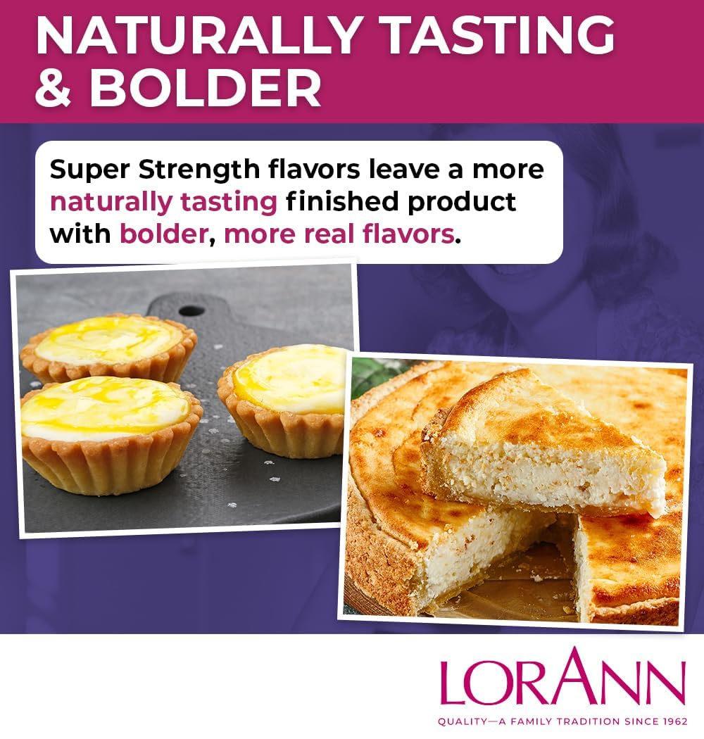 LorAnn Oils Super Strength Flavoring - Used For Candy Making, Flavoring, Baking, Hard Candy, & Flavor Oils - Bold, Natural Flavors 4X Stronger Than Extracts, Cheesecake, Pack of 2, 0.125 fl oz