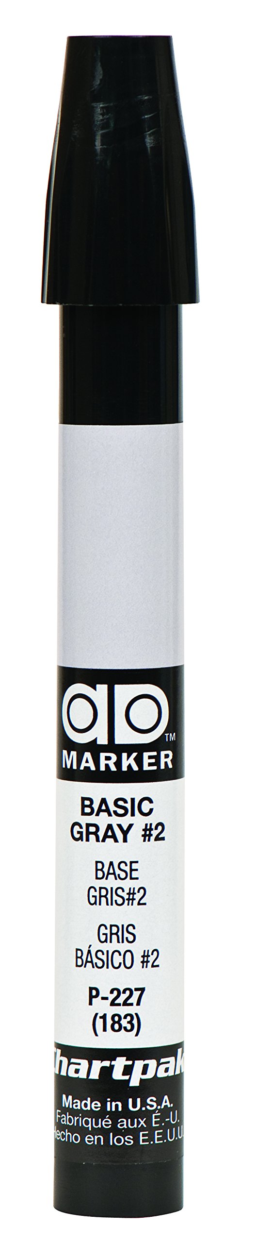 The Original Chartpak AD Marker, Tri-Nib, Basic Gray 2, 1 Each (P227)
