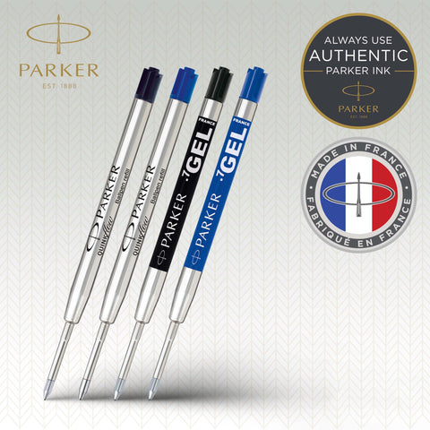 Parker Jotter London Ballpoint and Gel Pen Refill Discovery Pack: 3 Quinkflow Refills for Ballpoint Pens & 3 Quink Gel Refills