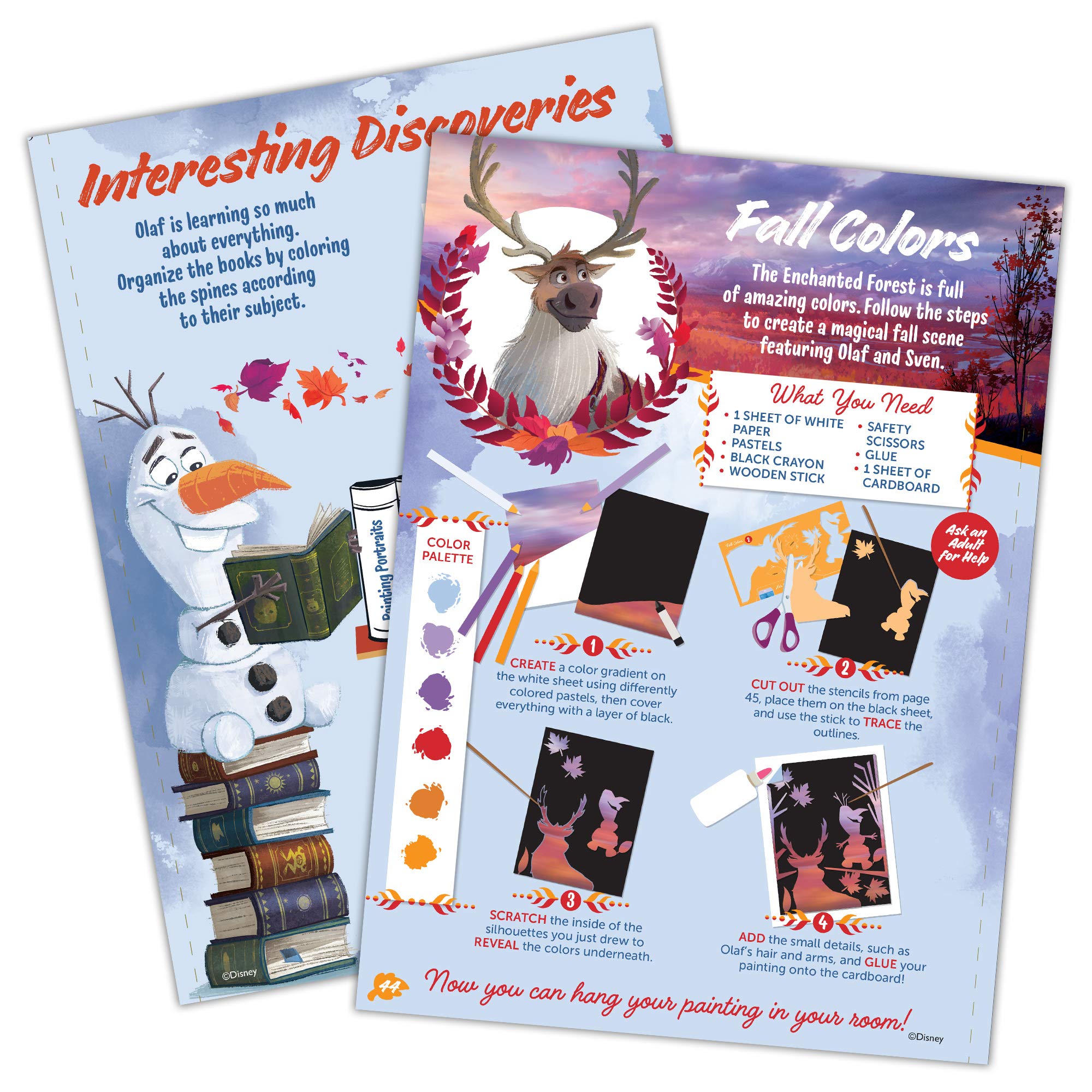 Disney Frozen 2 Olaf Deluxe 48-Page Sketch Book with Stickers, Coloring and Activity Book 45847 Bendon