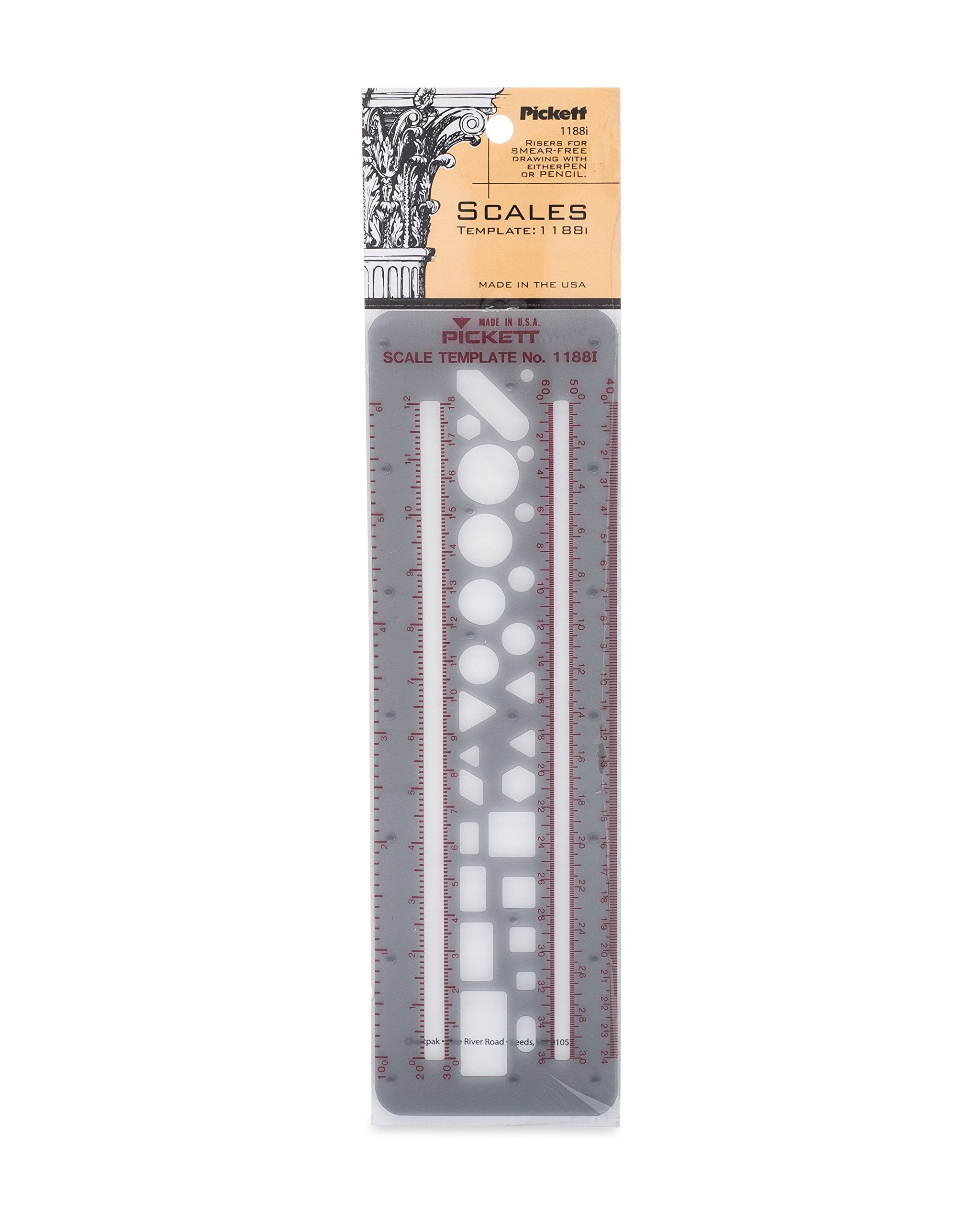 Pickett Scales Template, 6 Printed Scales (1188I)