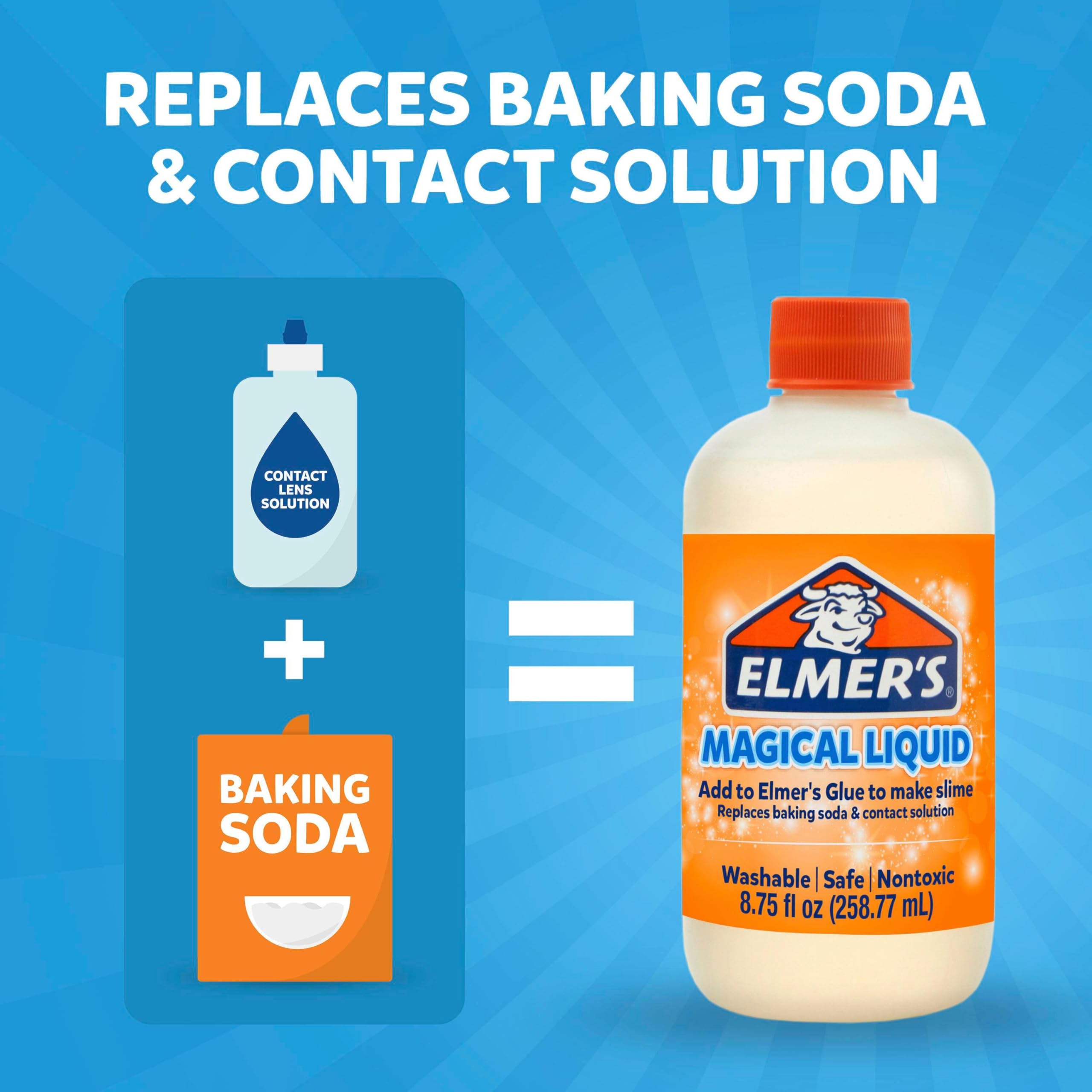 Elmer's Magical Liquid, Slime Activator Solution, Updated Formula for Double Slime Output, Safe, Washable, 8.75 fl oz - Kids Activity, Arts & Crafts, #1 Teacher Brand