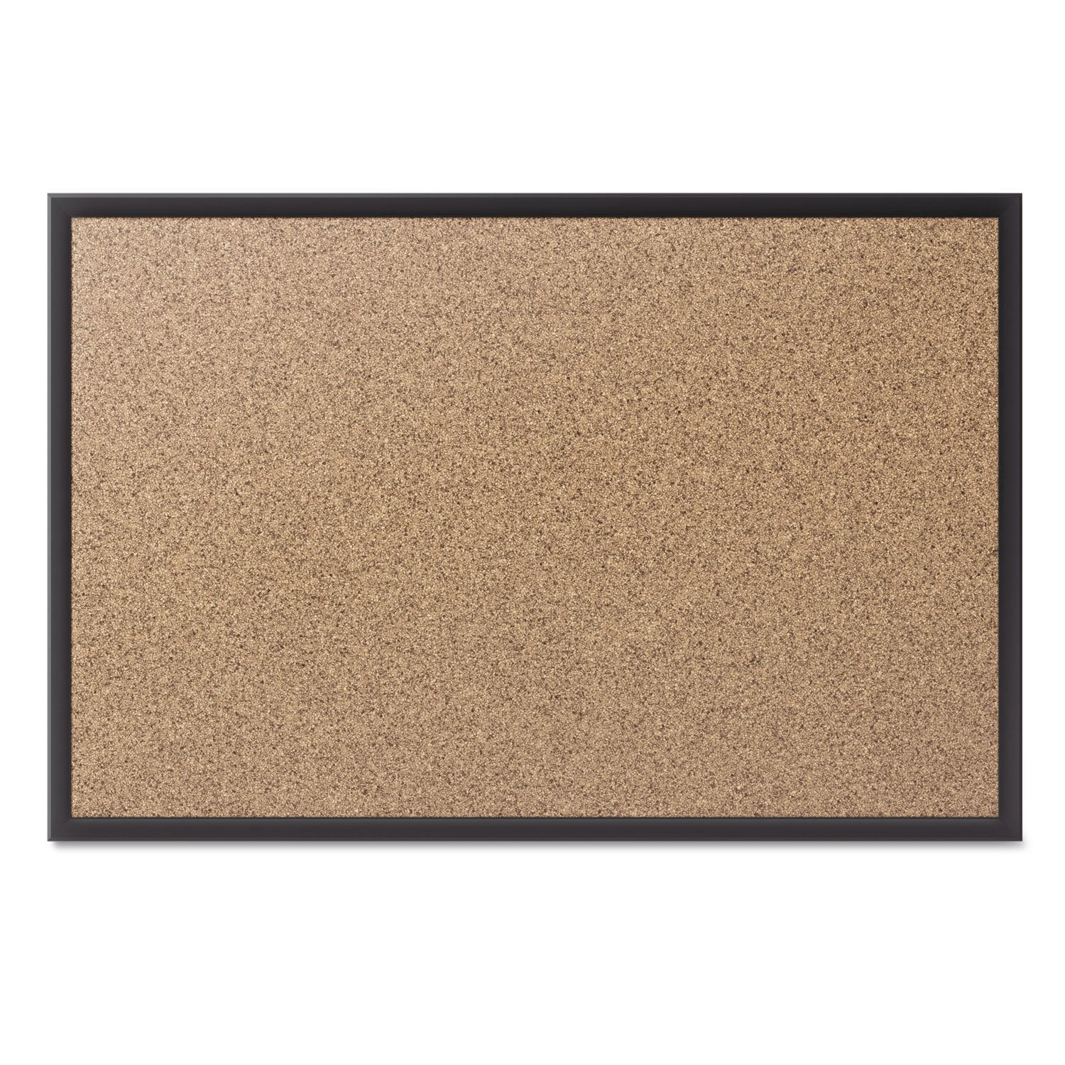 Quartet Cork Bulletin Board 60"W x 36"H Pin Board, Black Aluminum Frame (2305B)