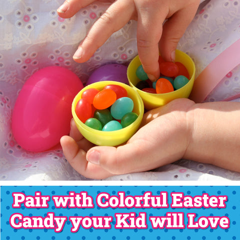 U.S. Toy Plastic Easter Eggs (50 per Order), Assorted Colors, 2.5" (SS-UST-ED232)