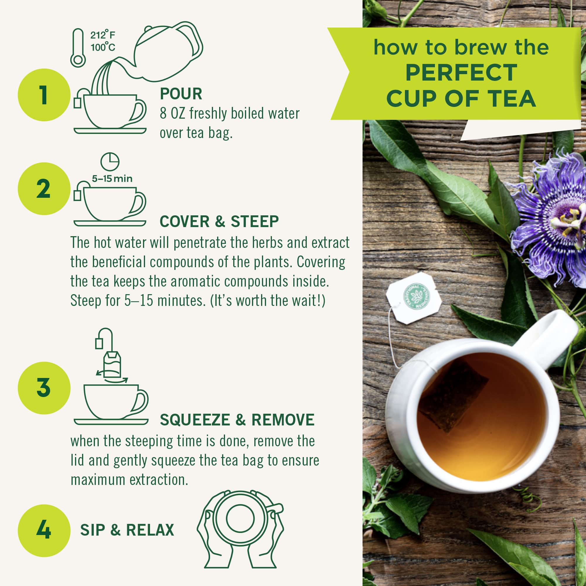 Traditional Medicinals Tea, Organic Green Tea Lemongrass - Supports Everyday Wellness - Kosher, Non-GMO -16 Tea Bags